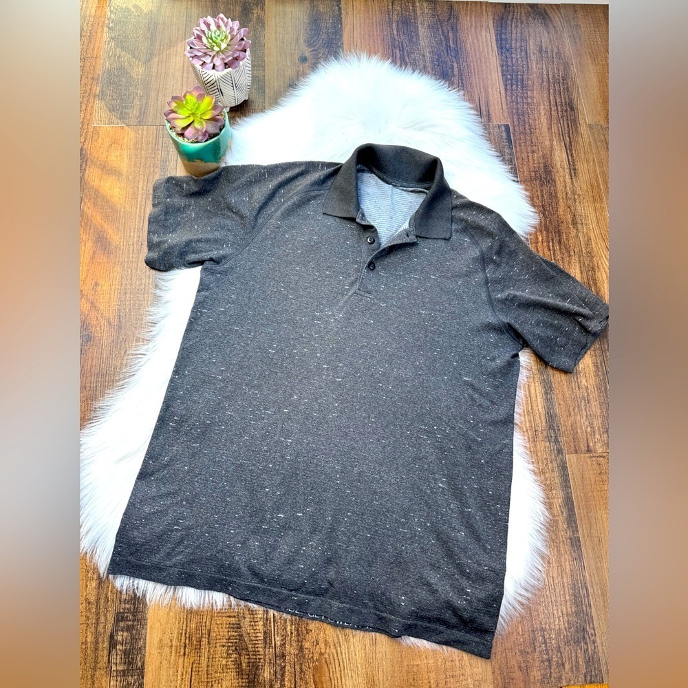Lululemon Mens Tech Polo Dark Gray Sz L